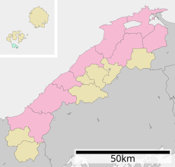 Map of Shimane Prefecture City Town Village