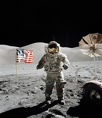 Cernan on the lunar surface, December 13, 1972