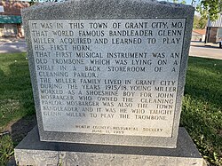 Glenn Miller Memorial Stone in Grant City, Missouri