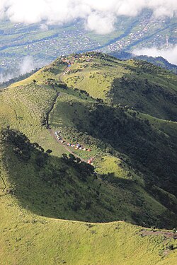 Grasslands at the mountain's summit