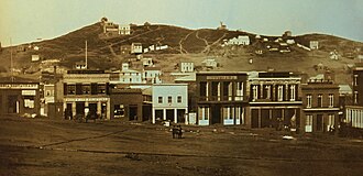 Portsmouth Square, San Francisco, during the gold rush, 1851