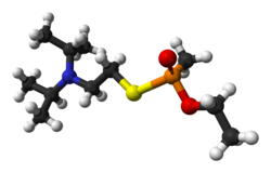 Ball-and-stick model of the (S) enantiomer of VX