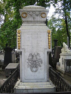 The grave of Lomonosov in Lazarevskoe Cemetery, Alexander Nevsky Lavra, Saint Petersburg
