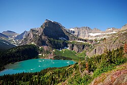 East face of Mount Gould above Grinnell Lake