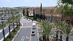 View of Irvine Spectrum and Interstate 5 from the newly constructed parking structure