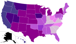 Final poll closing times on Election Day. 7PM EST [00:00 UTC] (6) 7:30PM EST [00:30 UTC] (3) 8PM EST [01:00 UTC] (15+DC) 8:30PM EST [01:30 UTC] (1) 9PM EST [02:00 UTC] (15) 10PM EST [03:00 UTC] (4) 11PM EST [04:00 UTC] (5) 1AM EST [06:00 UTC] (1)
