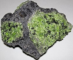 Peridotite xenoliths in phonotephrite, from Arizona