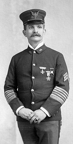Giovanni Martino wearing the US Army uniform, c. 1904