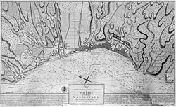 Saint-Pierre harbour and fortifications (1814 Admiralty chart)