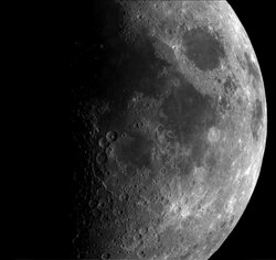 Picture of the Moon during flyby