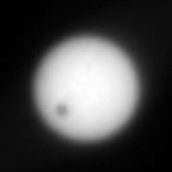 Deimos transits the Sun – as viewed by the Mars rover Opportunity (4 March 2004)