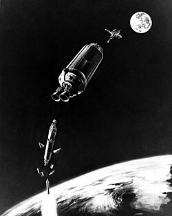 Atlas-Centaur injecting a Surveyor lander directly into trans-lunar flightpath