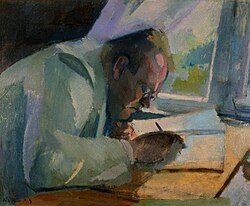 The composer at work, painting by Franz Nölken, 1913