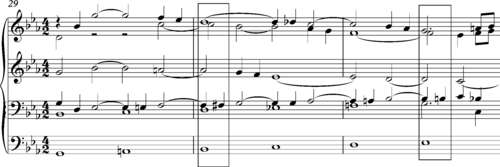 J. S. Bach, Ricercar a 6 from The Musical Offering bars 29–31