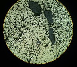 Microscopic picture of chalcopyrite