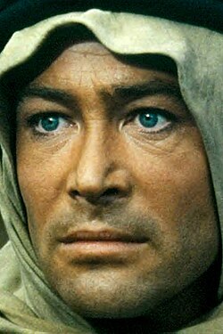 Peter O'Toole as T. E. Lawrence in David Lean's 1962 epic Lawrence of Arabia