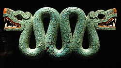 Double-headed serpent made of Spondylus shell