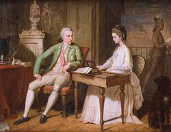 William and Catherine Hamilton in the villa at Posillipo, by David Allan