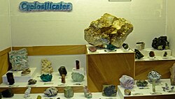 Cyclosilicate specimens at the Museum of Geology, South Dakota
