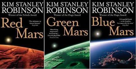 Covers of the Mars trilogy by Harper Voyager 2009 (UK)