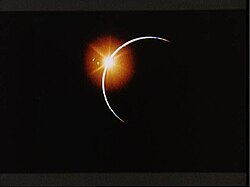 A solar eclipse seen from Apollo 12