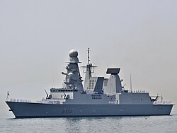 The Italian Caio Duilio, which belongs to the Horizon class of Franco-Italian designed first-rate frigates