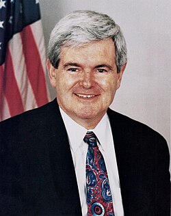 Newt Gingrich, House Speaker (1995–1999), was the most visible adversary for President Bill Clinton.