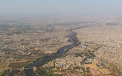 An aerial image of New Delhi, India, one of the world's largest urban areas