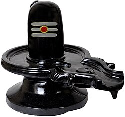 Shiva Lingam with tripundra