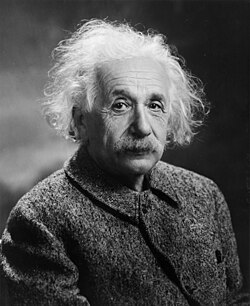 Albert Einstein, a key theoretical physicist in the twentieth century who developed the theory of relativity and parts of early quantum theory