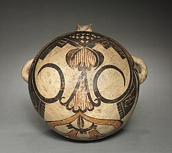 Hopi polychrome ceramic water canteen, ca. 1870, Cleveland Museum of Art