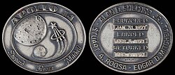 Apollo 14 space-flown silver Robbins medallion