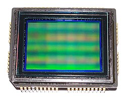 Sony ICX493AQA 10.14-megapixel APS-C (23.4 × 15.6 mm) CCD from digital camera Sony α DSLR-A200 or DSLR-A300, sensor side