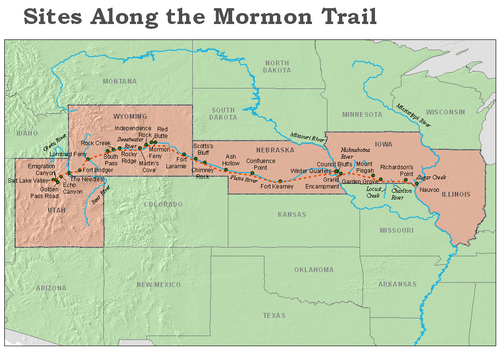 Map of Mormon Trail