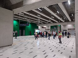 Plaza Quilicura station mezzanine level in 2023