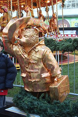 Kidman's Paddington Bear statue in Leicester Square, London, auctioned to raise funds for the NSPCC