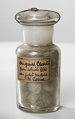 The cleveite sample from which Ramsay first purified helium[36]