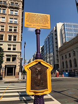 A marker honoring Mary Church Terrell in Washington, D.C.