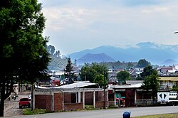 View of the volcano from the town of Angahuan