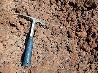 Cinders at a cinder cone in San Bernardino Valley, Arizona