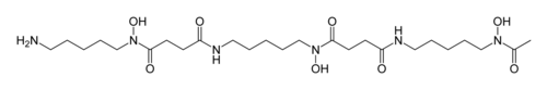 Desferrioxamine B, a hydroxamate siderophore