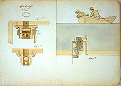 Illustration by Robert Fulton showing a "plunging boat"