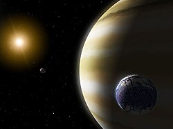 The moons of some gas giants could potentially be habitable.[39]