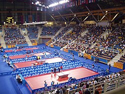 Galatsi Olympic Hall hosted gymnastics (rhythmic) and table tennis