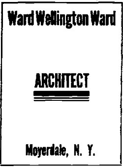 Ward Wellington Ward - Architect - Moyerdale - Syracuse Post-Standard, December 16, 1911