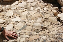 Breccia. Notice the angular nature of the large clasts