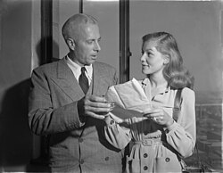 Howard Hawks and Bacall c. 1943