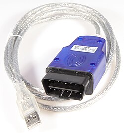 Typical simple USB KKL diagnostic interface without protocol logic for signal level adjustment.