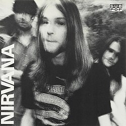 The front single cover of Nirvana's first single "Love Buzz" (1988)