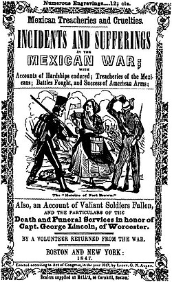 Sarah A. Bowman "The Great Western", depicted as the Heroine of Fort Brown. At her death, she was buried with full military honors.